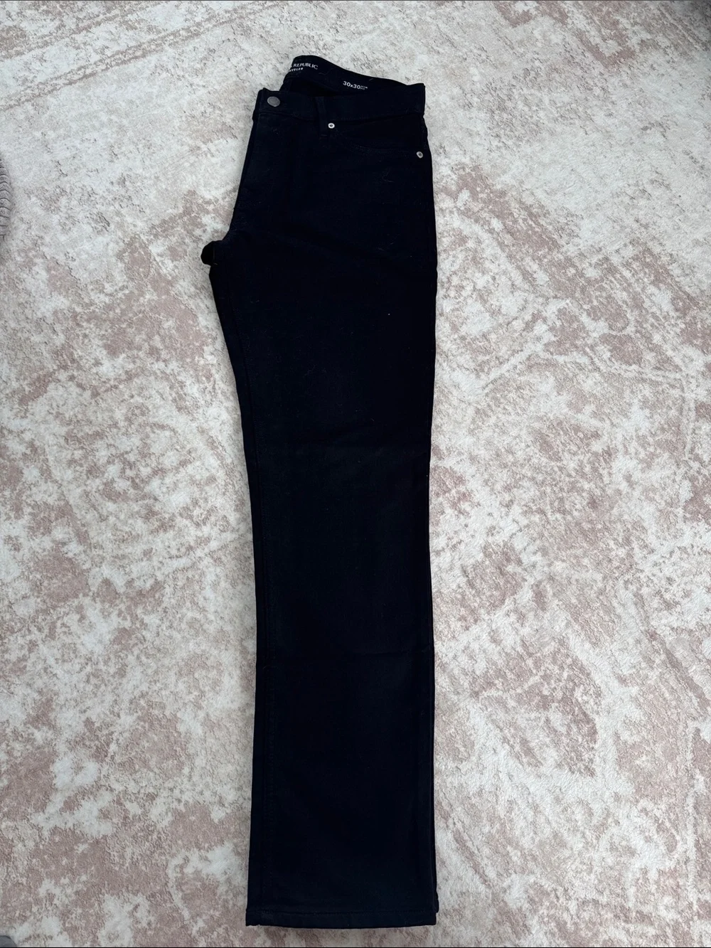 Banana Republic traveler Men's Black Slim Straight Jeans 30x30